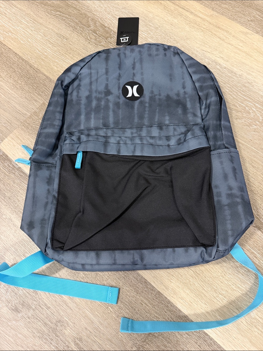 Hurley Slate Blue & Black Backpack with Teal Accents